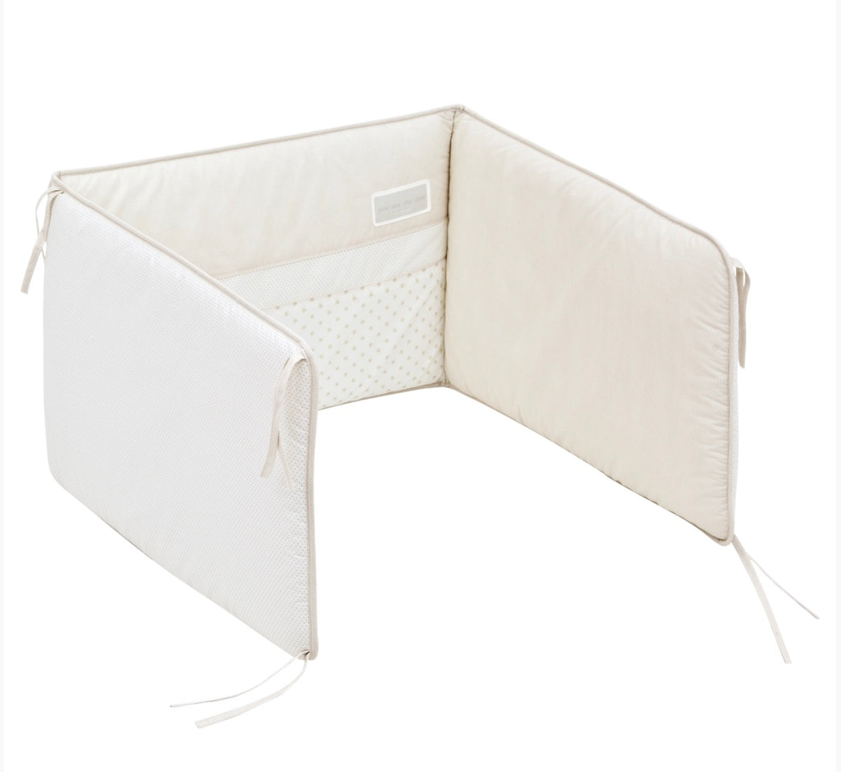 Protector Cuna y Colcha Star Beige
