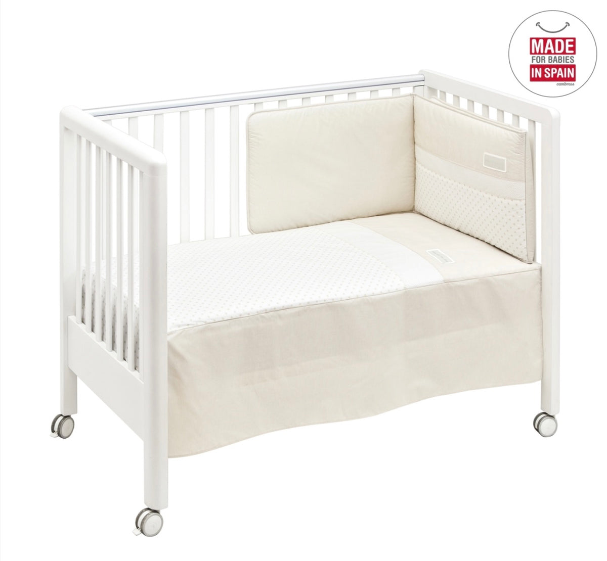 Protector Cuna y Colcha Star Beige