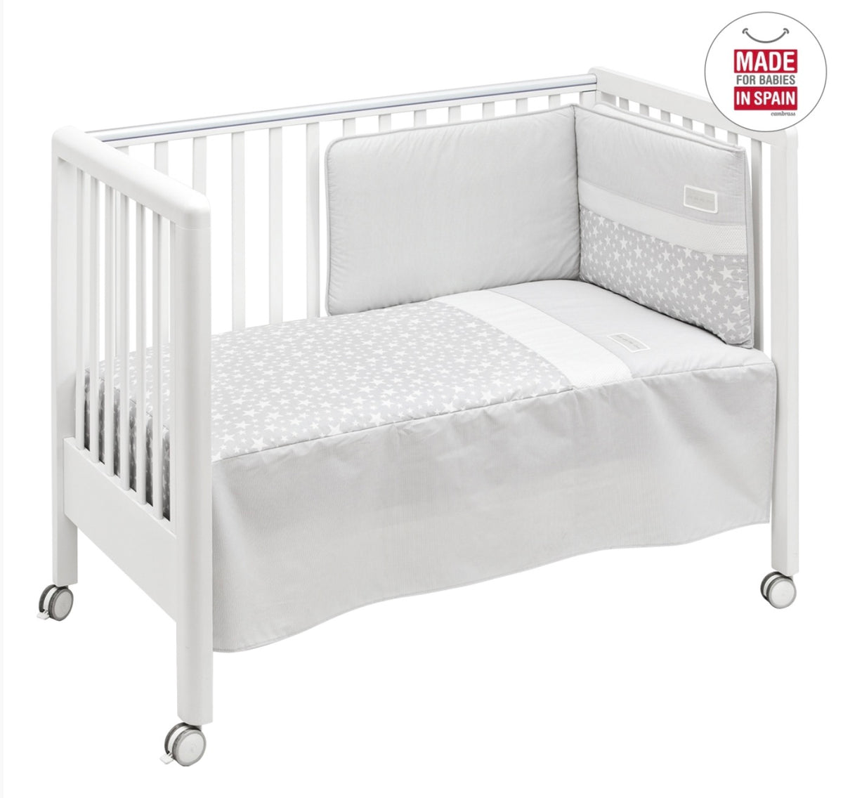 Protector Cuna y Colcha Star Gris